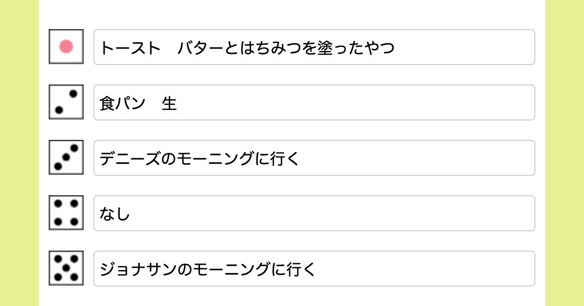 朝ごはん何たべよう